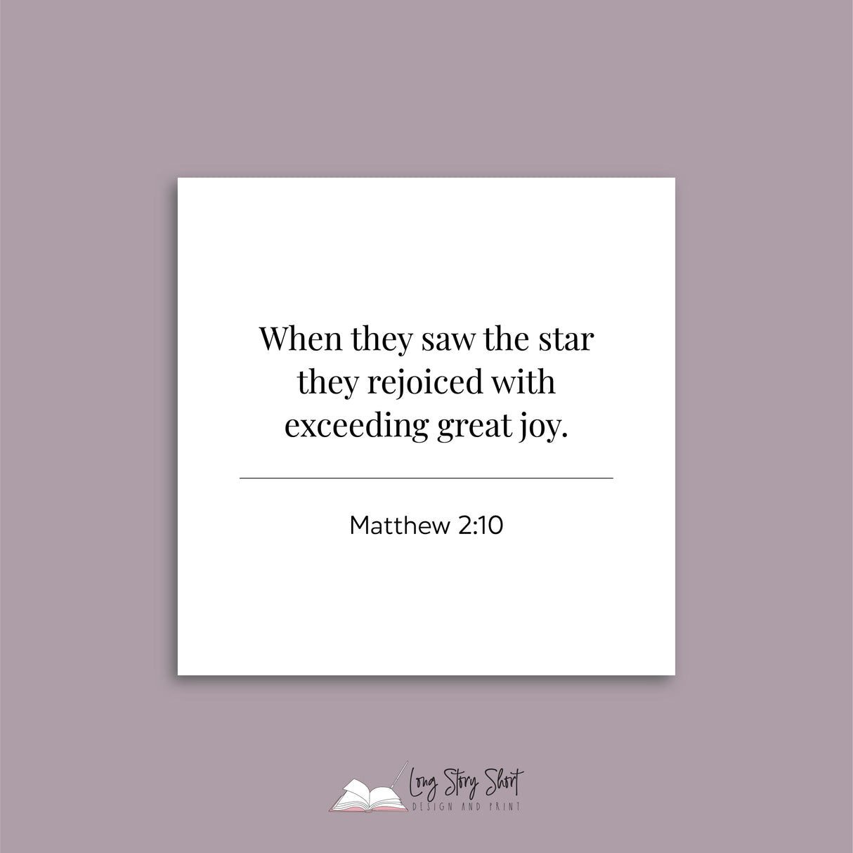 Christmas Bible Quotes Vinyl Label Pack (Black, White, Foil options) Square Matte/Gloss/Foil