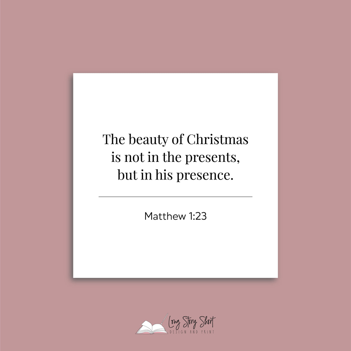 Christmas Bible Quotes Vinyl Label Pack (Black, White, Foil options) Square Matte/Gloss/Foil
