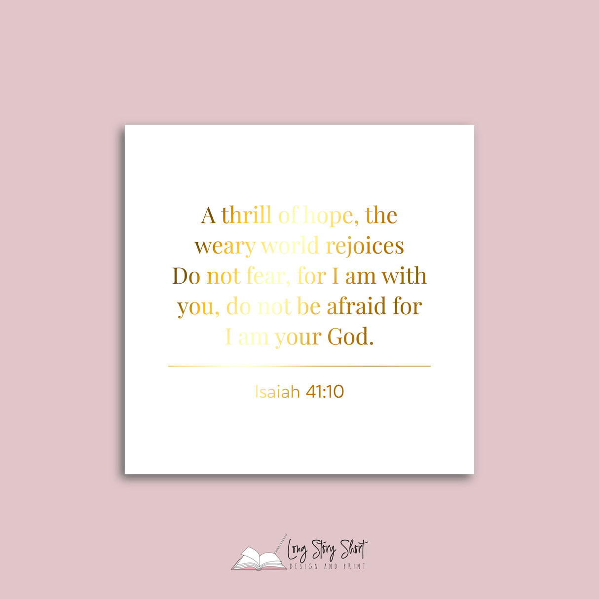 Christmas Bible Quotes Vinyl Label Pack (Black, White, Foil options) Square Matte/Gloss/Foil