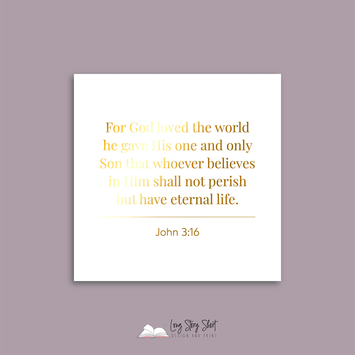 Christmas Bible Quotes Vinyl Label Pack (Black, White, Foil options) Square Matte/Gloss/Foil