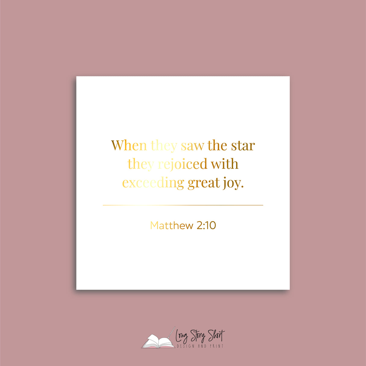 Christmas Bible Quotes Vinyl Label Pack (Black, White, Foil options) Square Matte/Gloss/Foil