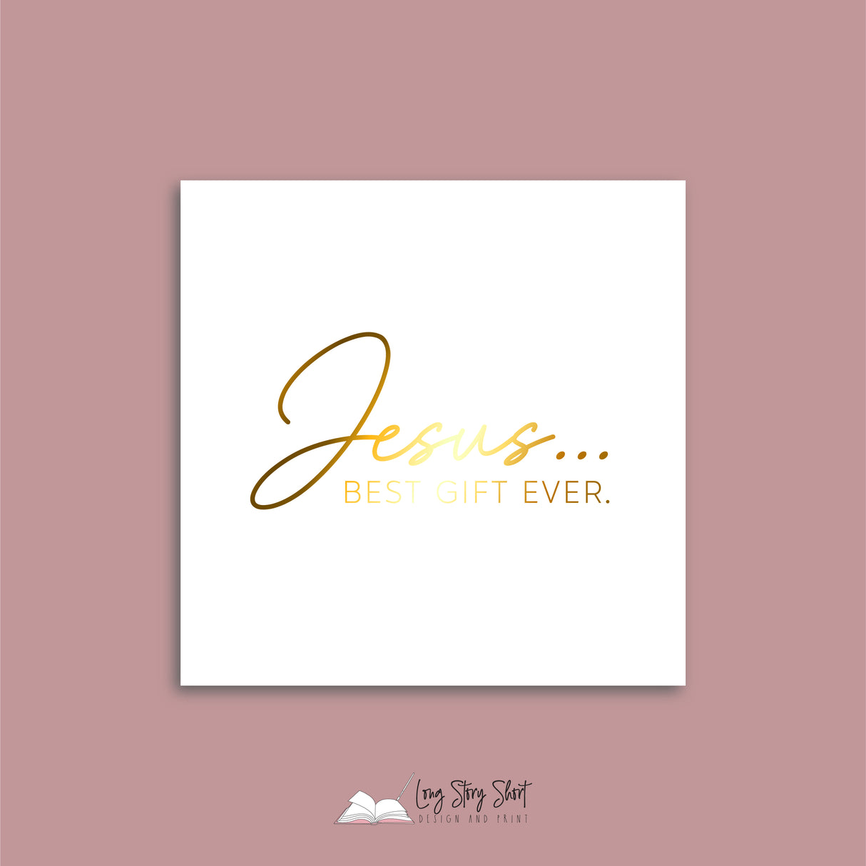 Jesus Best Gift Ever Vinyl Label Pack (Black, White, Foil options)