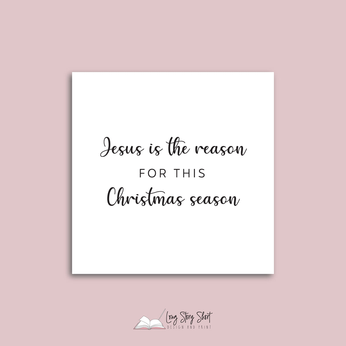 Jesus is the reason Vinyl Label Pack (Black, White, Foil options)