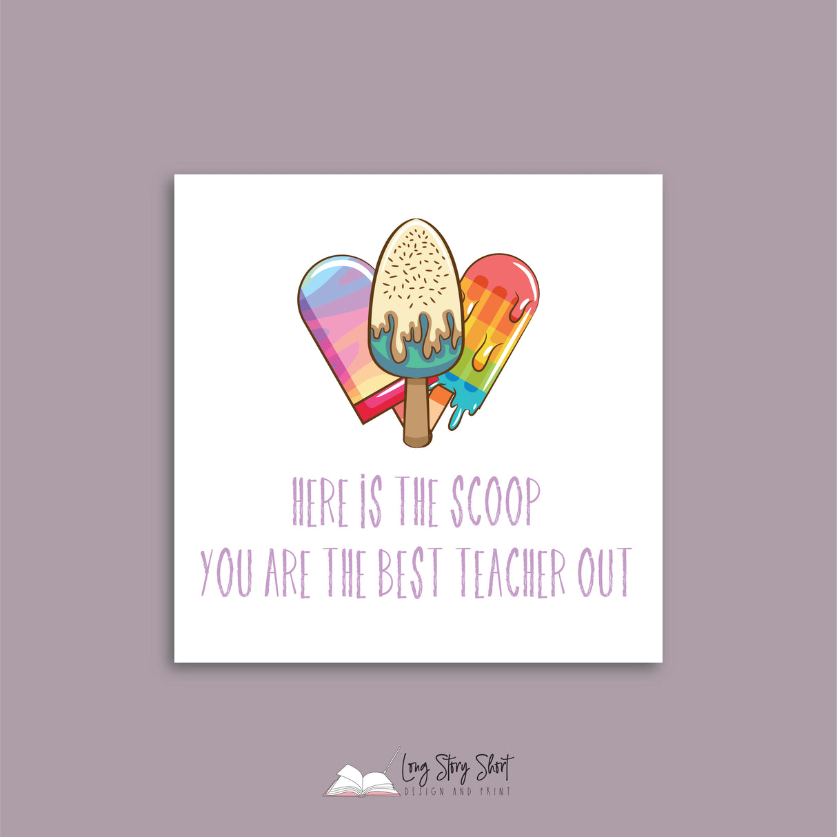 It was a treat being in your class Square Teacher Vinyl Label Pack Matte/Gloss