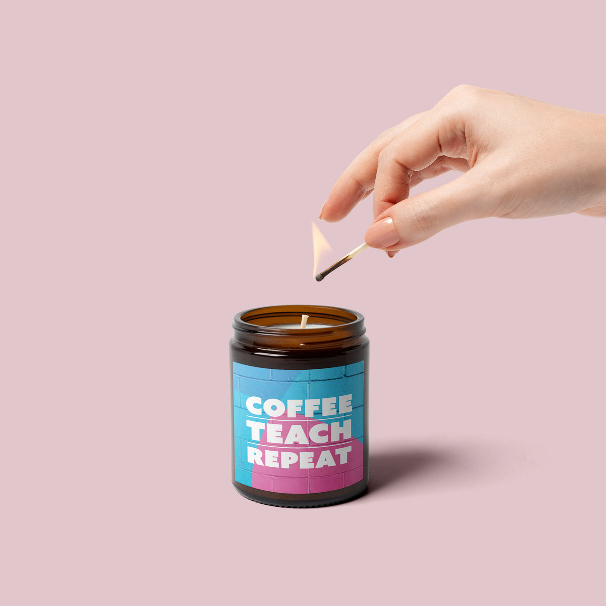 Coffee Teach Repeat Square Teacher Vinyl Label Pack Matte/Gloss