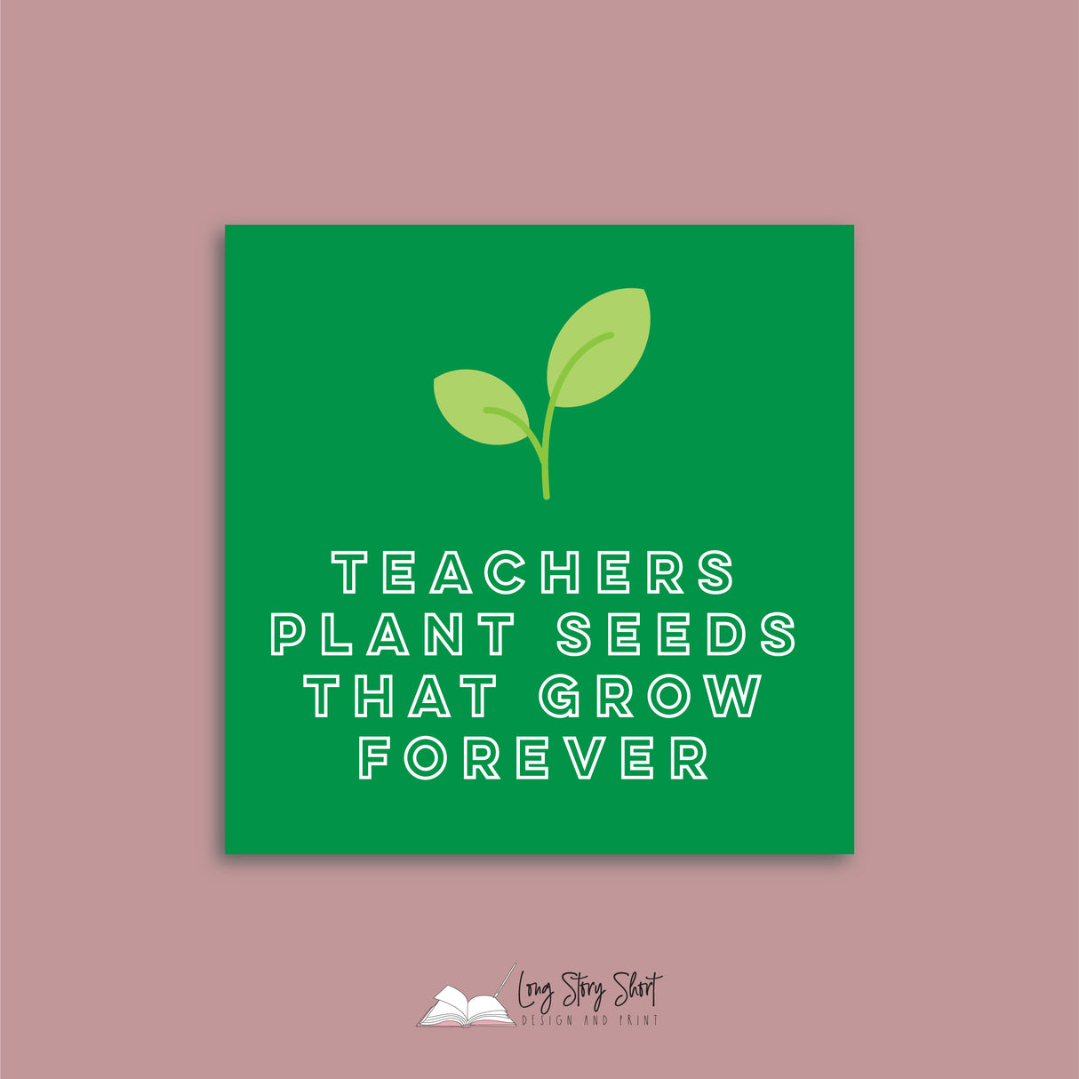 Thank you for beeing a great teacher Square Vinyl Label Pack Matte/Gloss