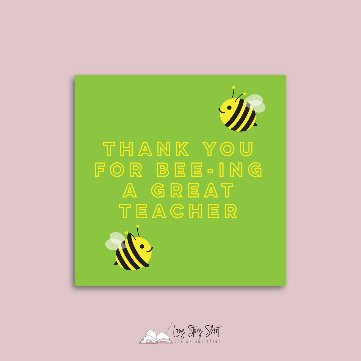 Thank you for beeing a great teacher Square Vinyl Label Pack Matte/Gloss