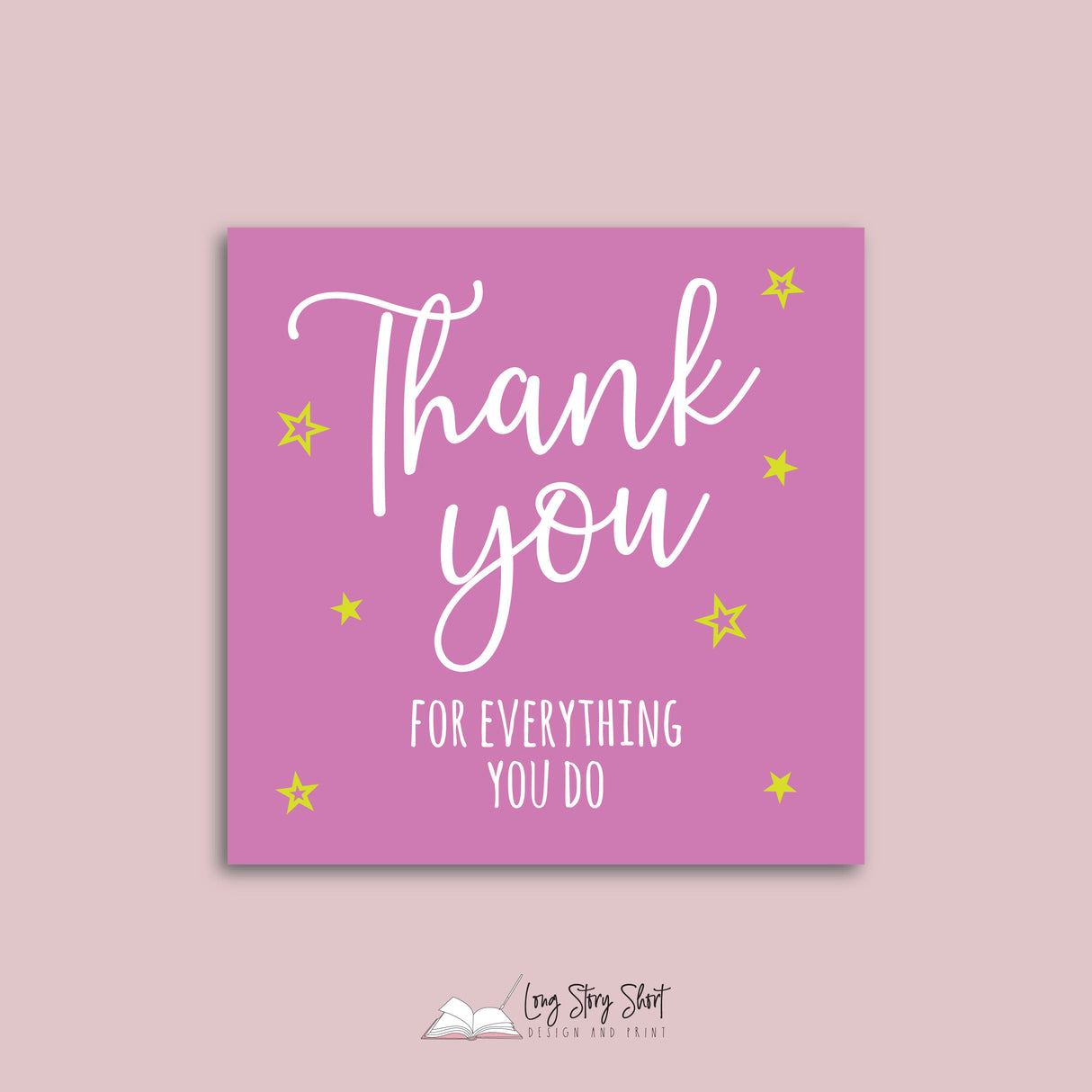 Thank you for making a difference everyday Vinyl Label Pack