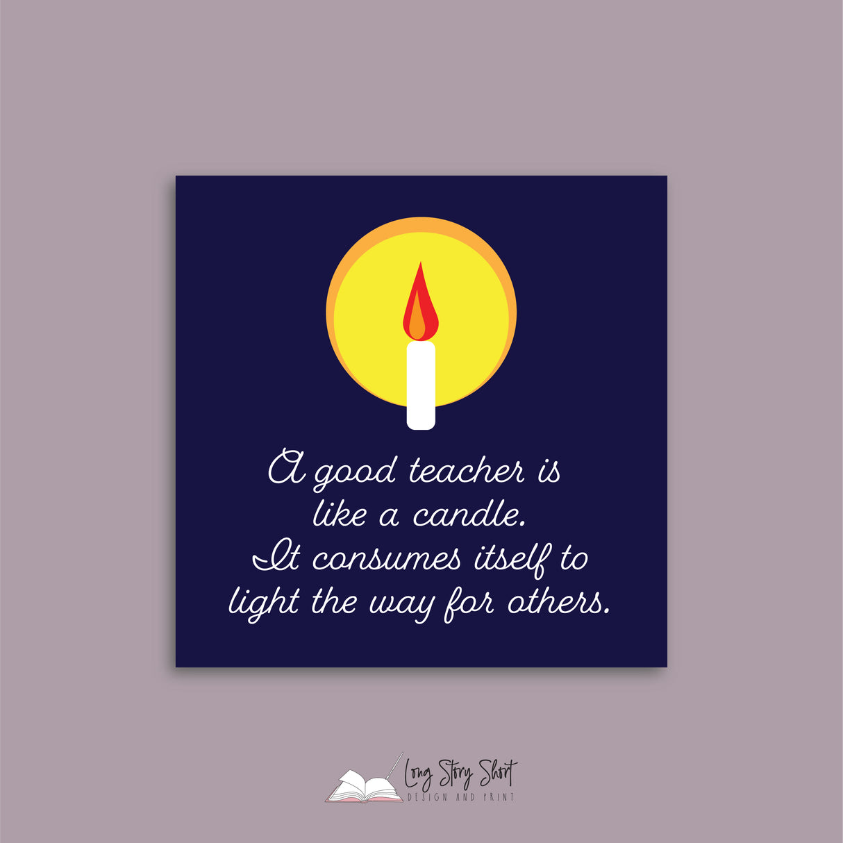 Without teachers like would have no class Square Vinyl Label Pack C Matte/Gloss