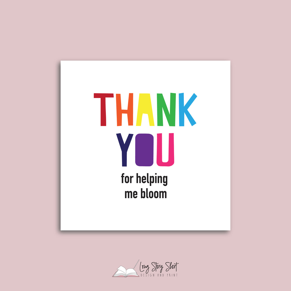 Thank you for being an amazing teacher square Vinyl Label Pack Matte/Gloss