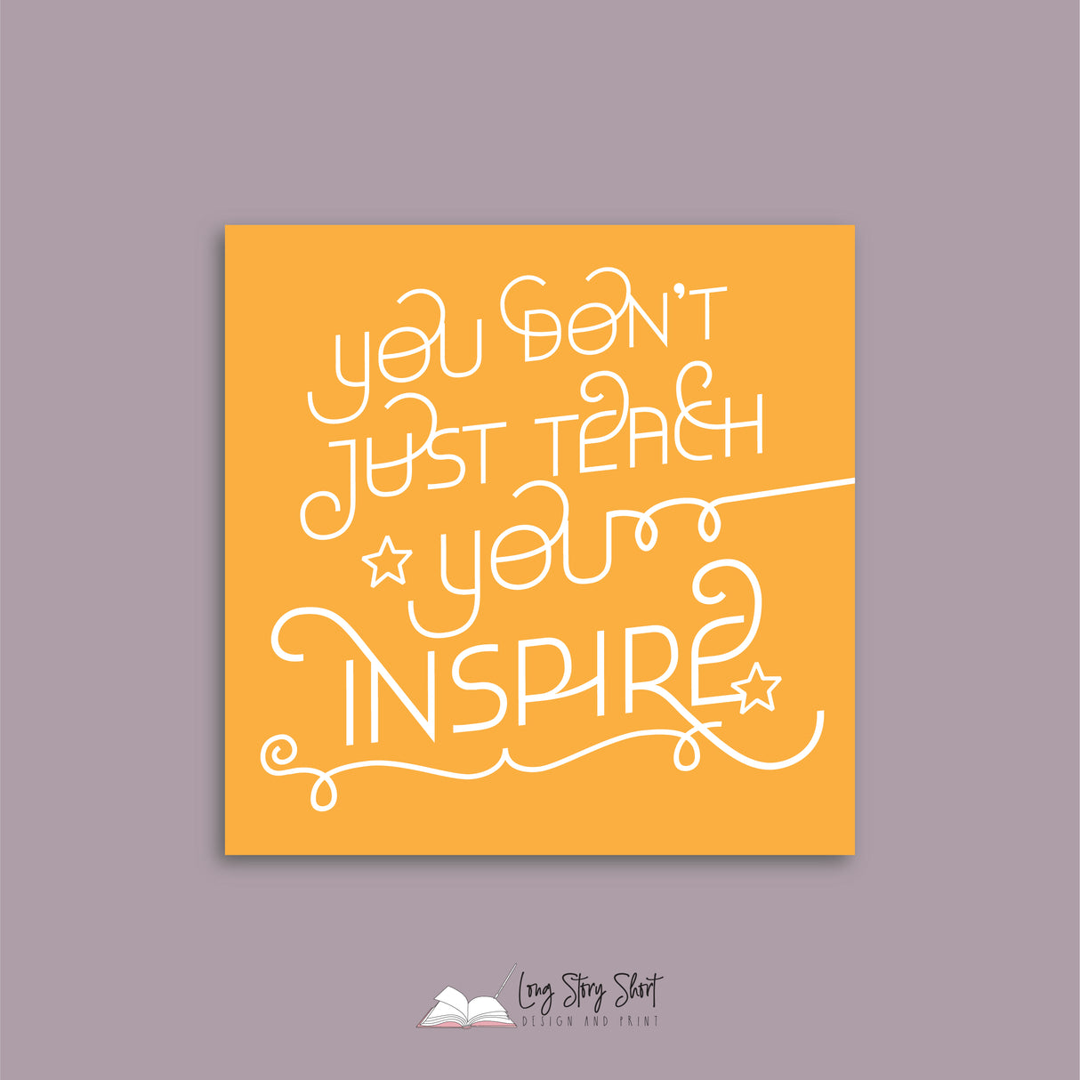 Teaching is heart work Square Teacher Vinyl Label Pack Matte/Gloss