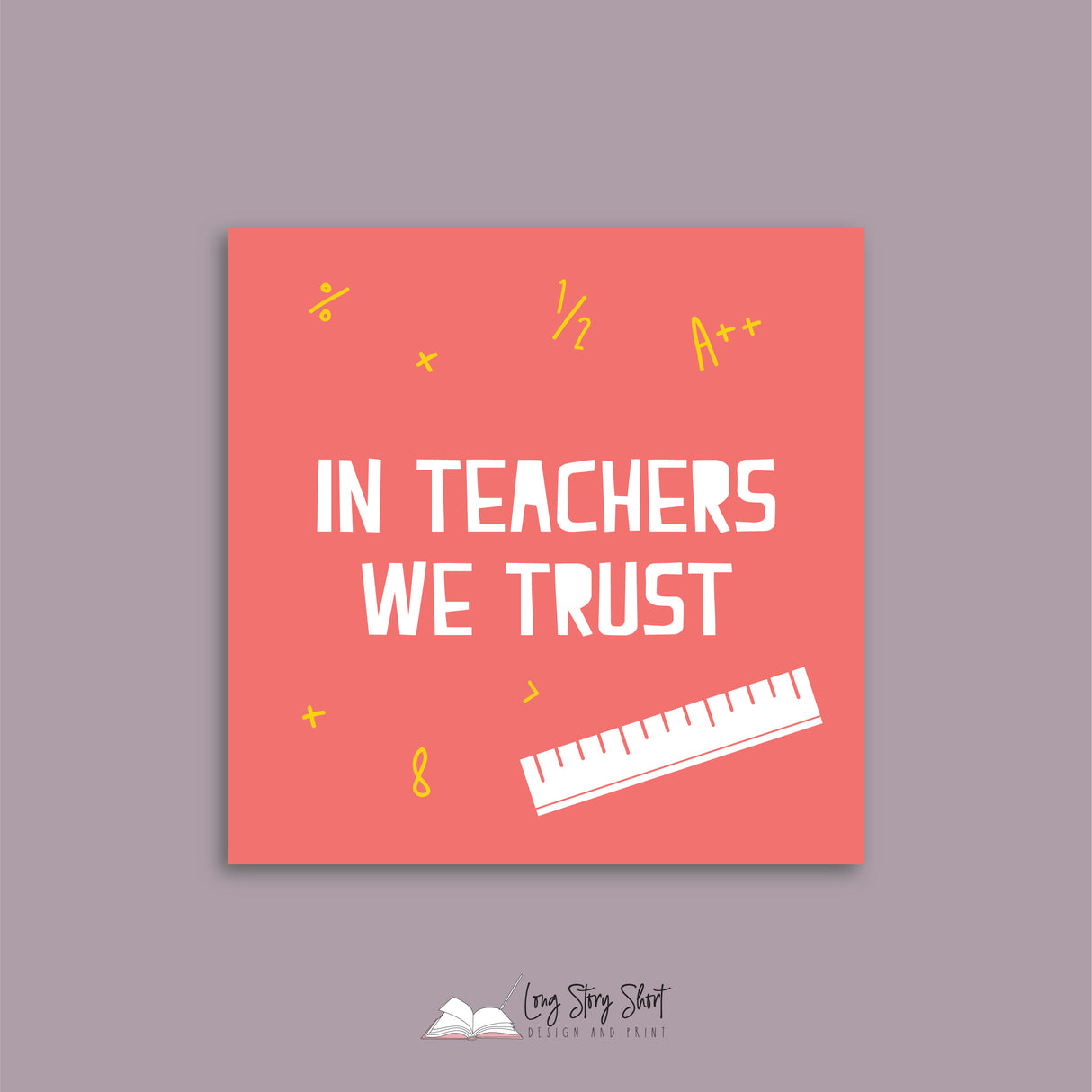 In teachers we trust Square Vinyl Label Pack Matte/Gloss