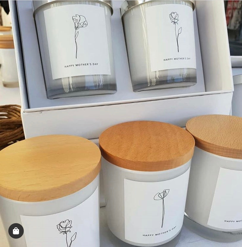 Single Stem White Mothers Day Vinyl Label Pack