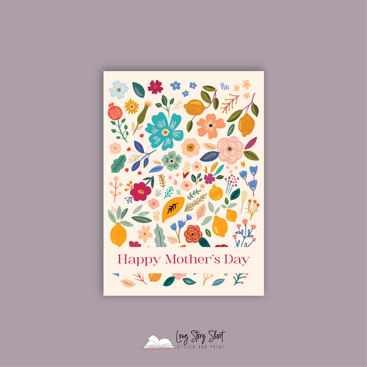 Floral Art Mothers Day Vinyl Label Pack THREE