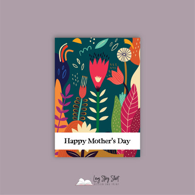 Floral Art Mothers Day Vinyl Label Pack EIGHT