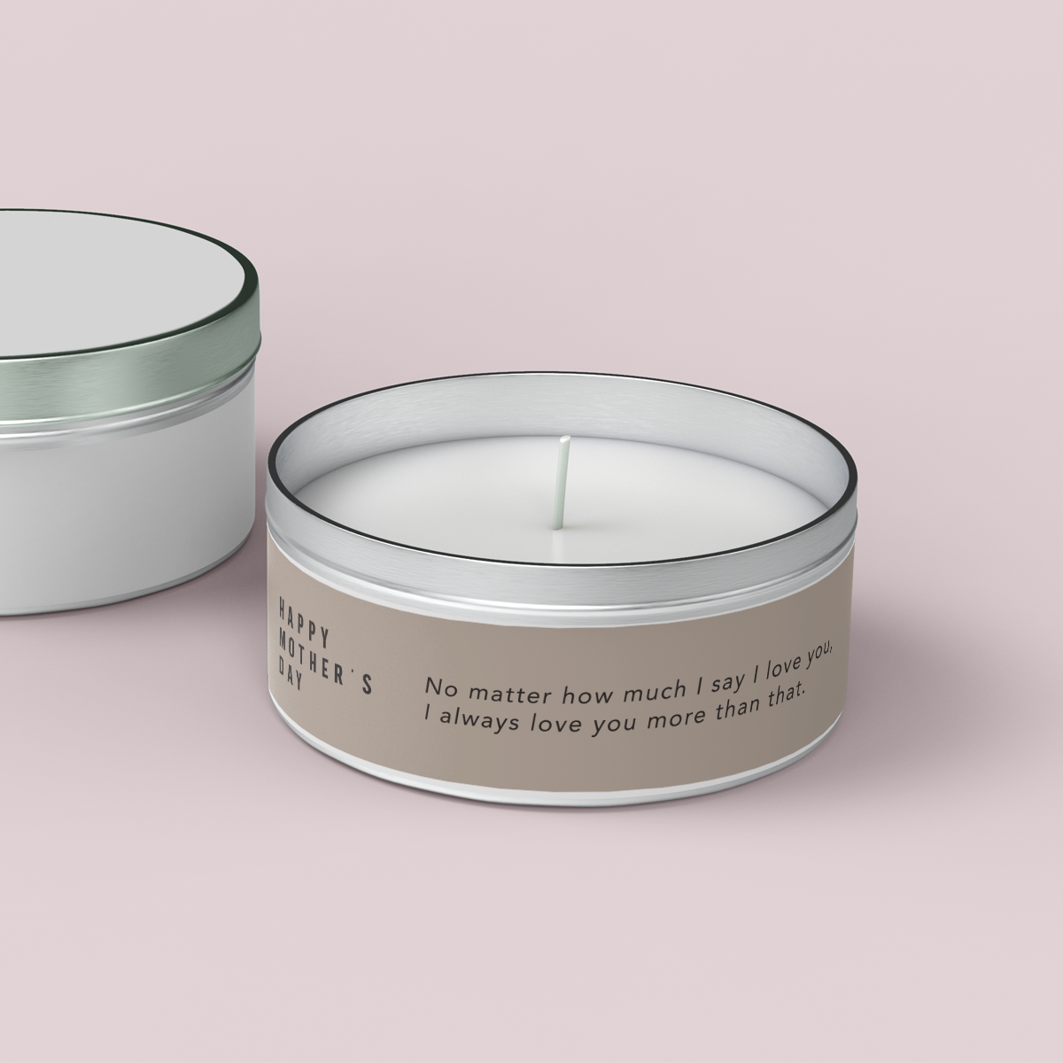 Minimalist Collection Mothers Day - Design Eight - Travel Tin Wrap - Textured