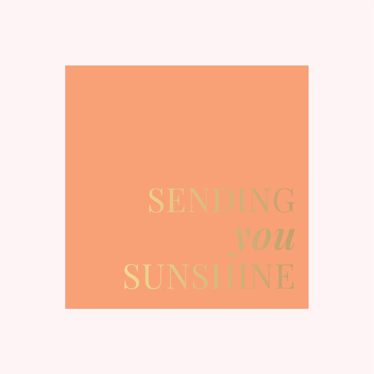 ColourPop Collection - Greetings Edition - Sending you sunshine - SQUARE - FOIL