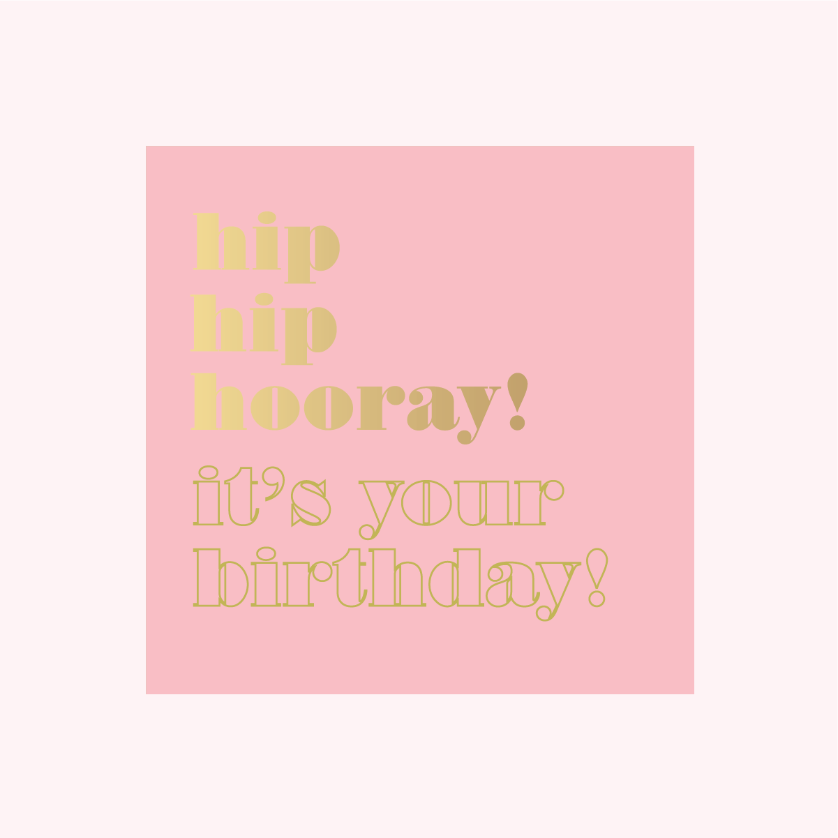 ColourPop Collection - Greetings Edition - Hip hip hooray! It's your birthday! - SQUARE - FOIL