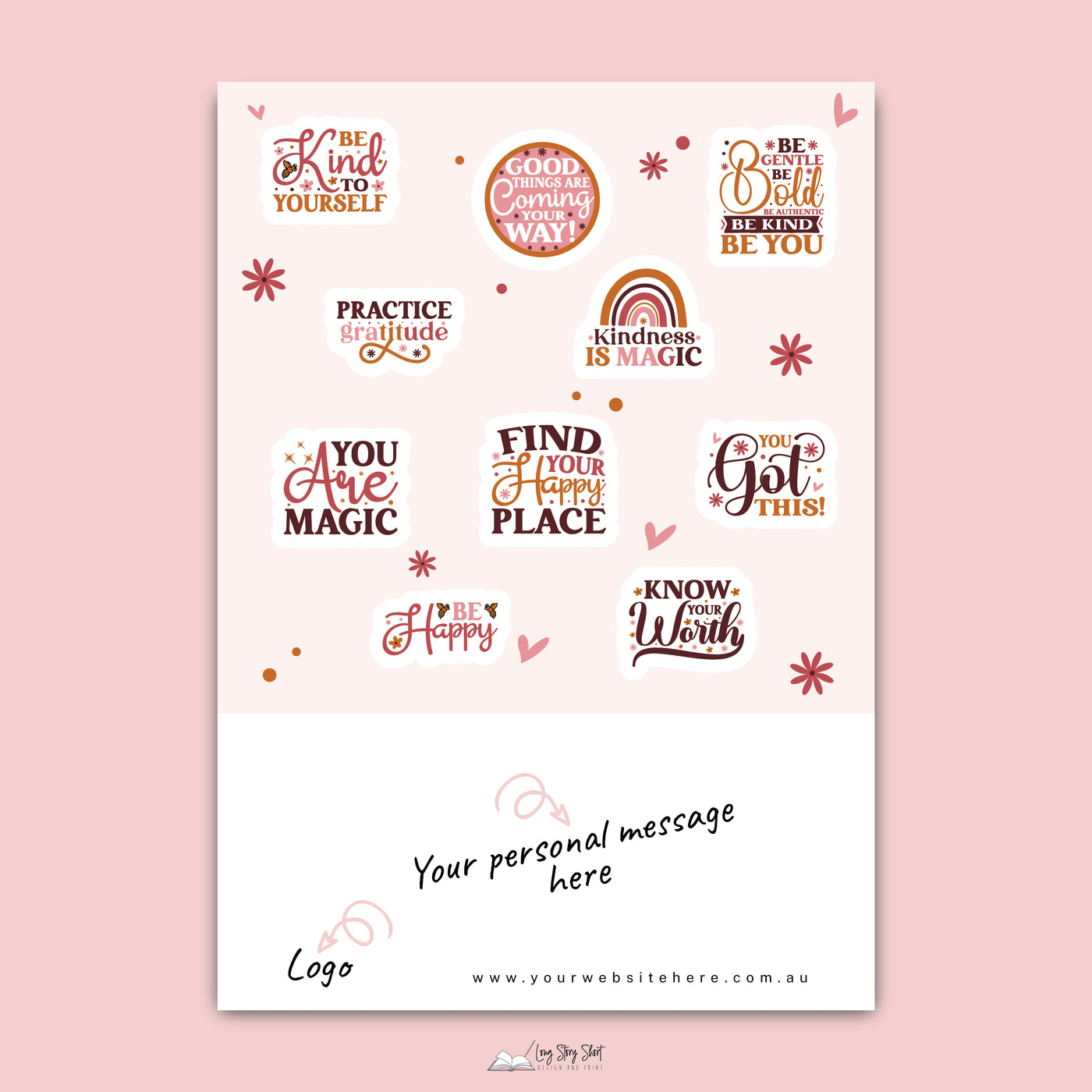 Positive Mind Sticker Sheet (design 1)