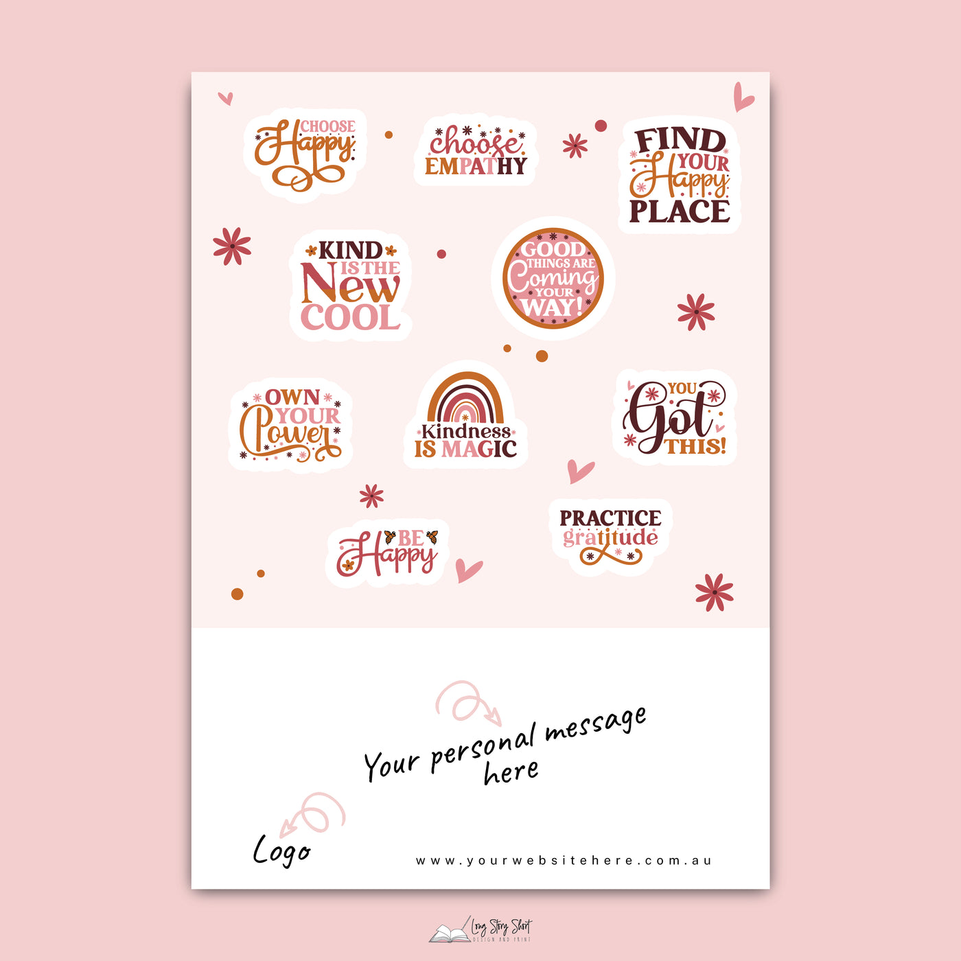 Positive Mind Sticker Sheet (design 2)