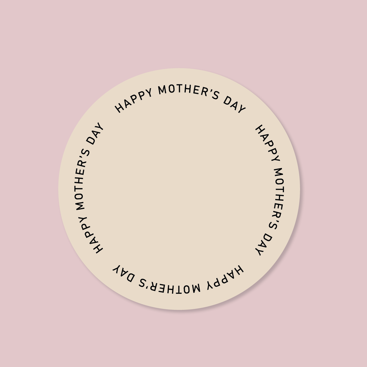 Minimalist Collection Mothers Day - DESIGN TWO - ROUND - FOIL