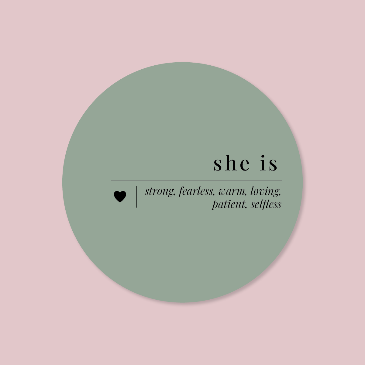 Minimalist Collection Mothers Day - DESIGN NINE - ROUND - FOIL