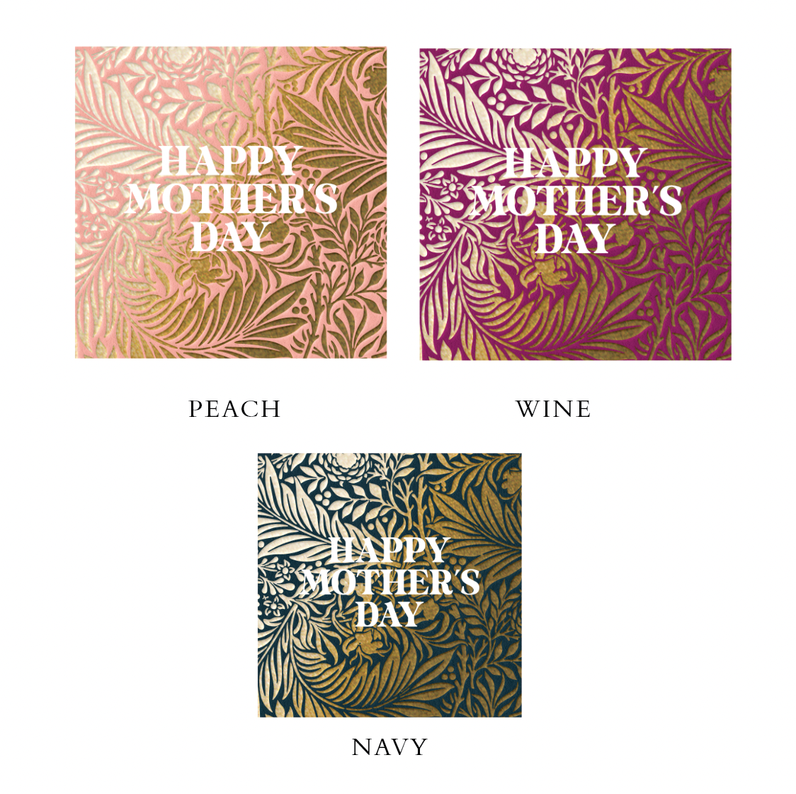 FOIL Golden Florals Mother's Day Collection - Scallop - Design Four Vinyl Label Pack