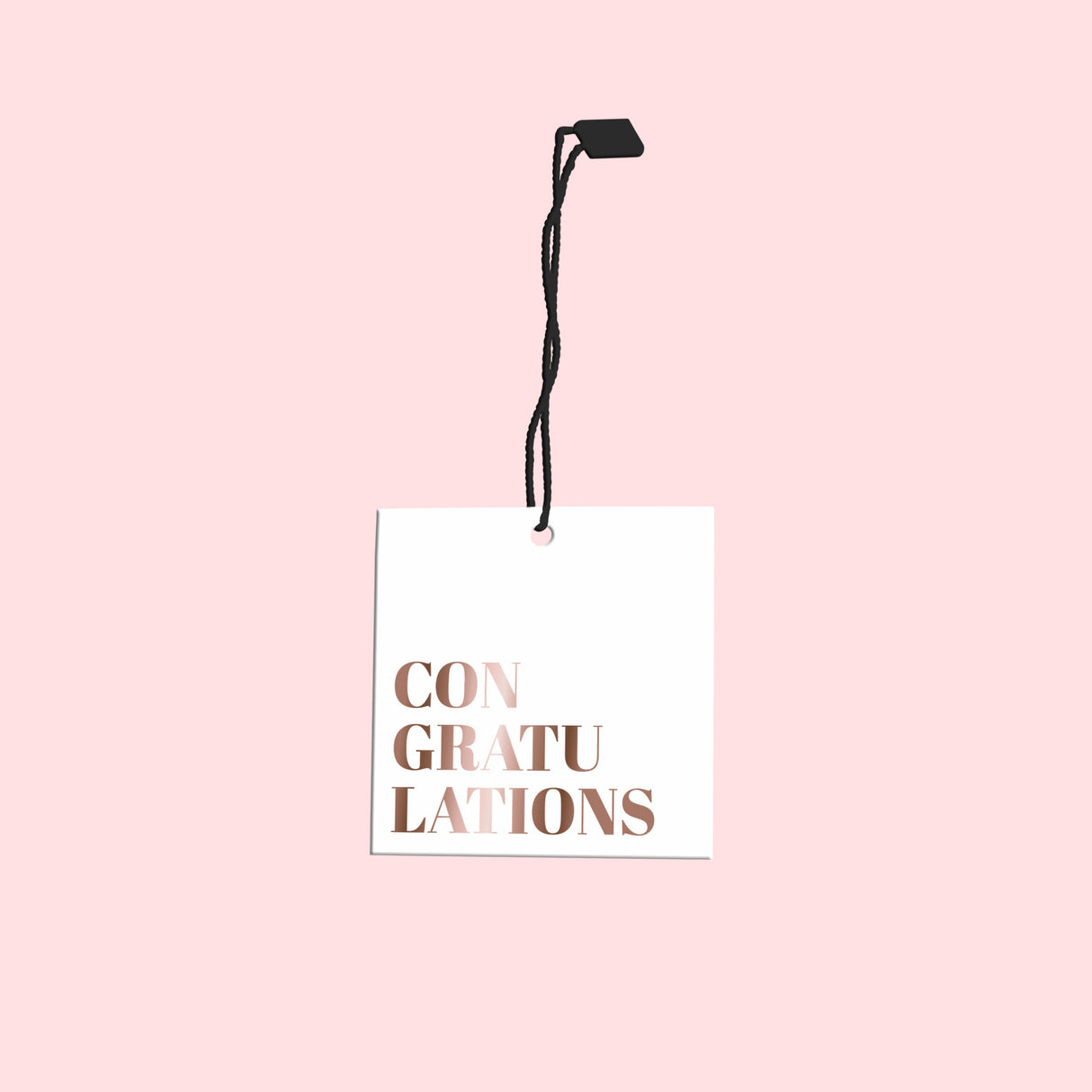 Rose Gold Foiled Swing Tag - Congratulations
