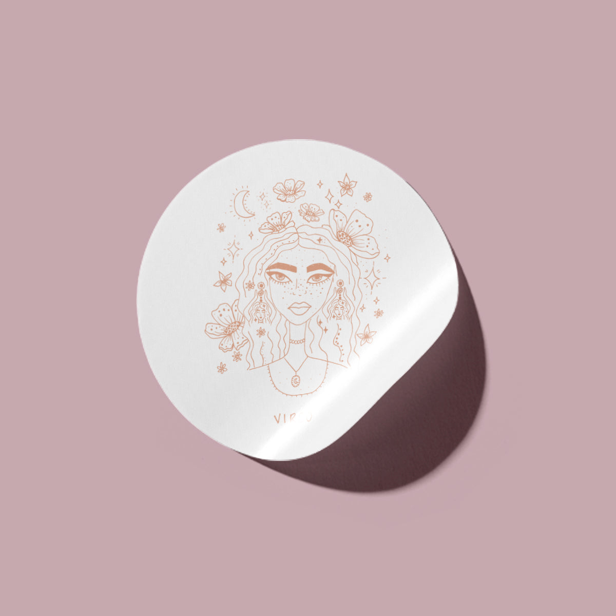 Jess Walker Horoscope Vinyl Label Pack Virgo (ROUND) Gloss/Matte