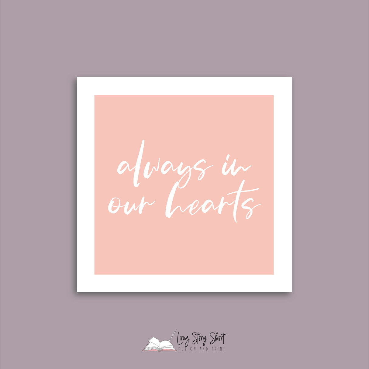 Peach Always in Our Hearts In Memory Vinyl Label Pack