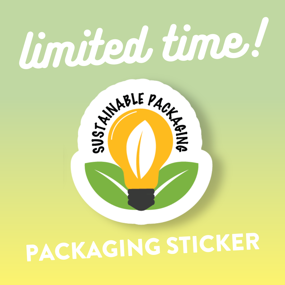 'Sustainable Packaging' Packaging Labels (Eco Matte Vinyl)