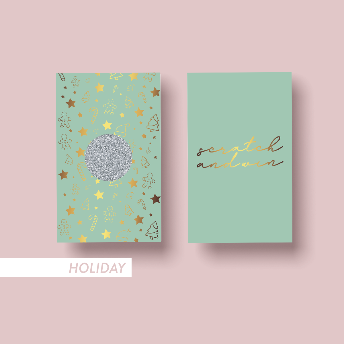 The Jewel Christmas Collection Customer Loyalty Scratchie Card - Festive Pastels