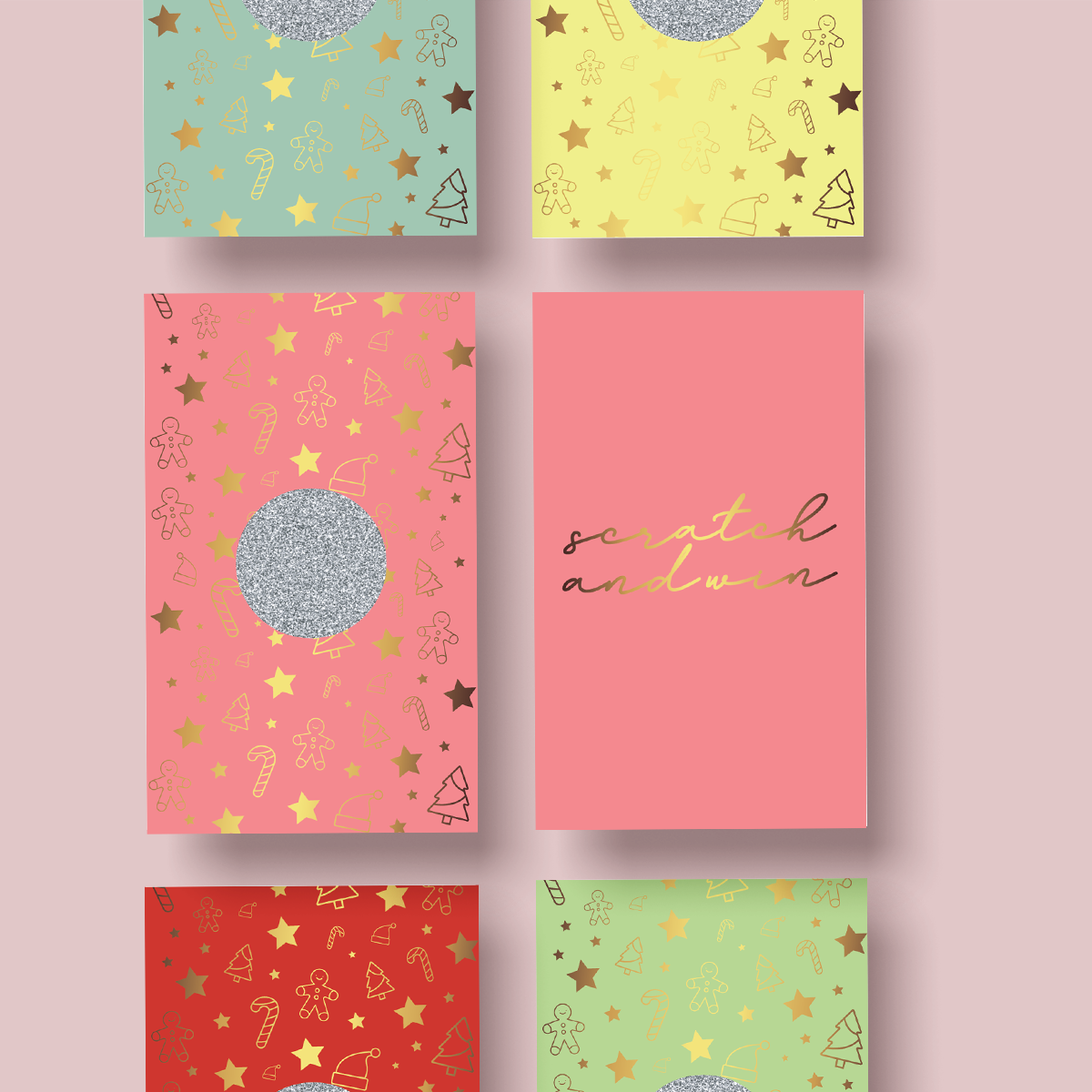 The Jewel Christmas Collection Customer Loyalty Scratchie Card - Festive Pastels