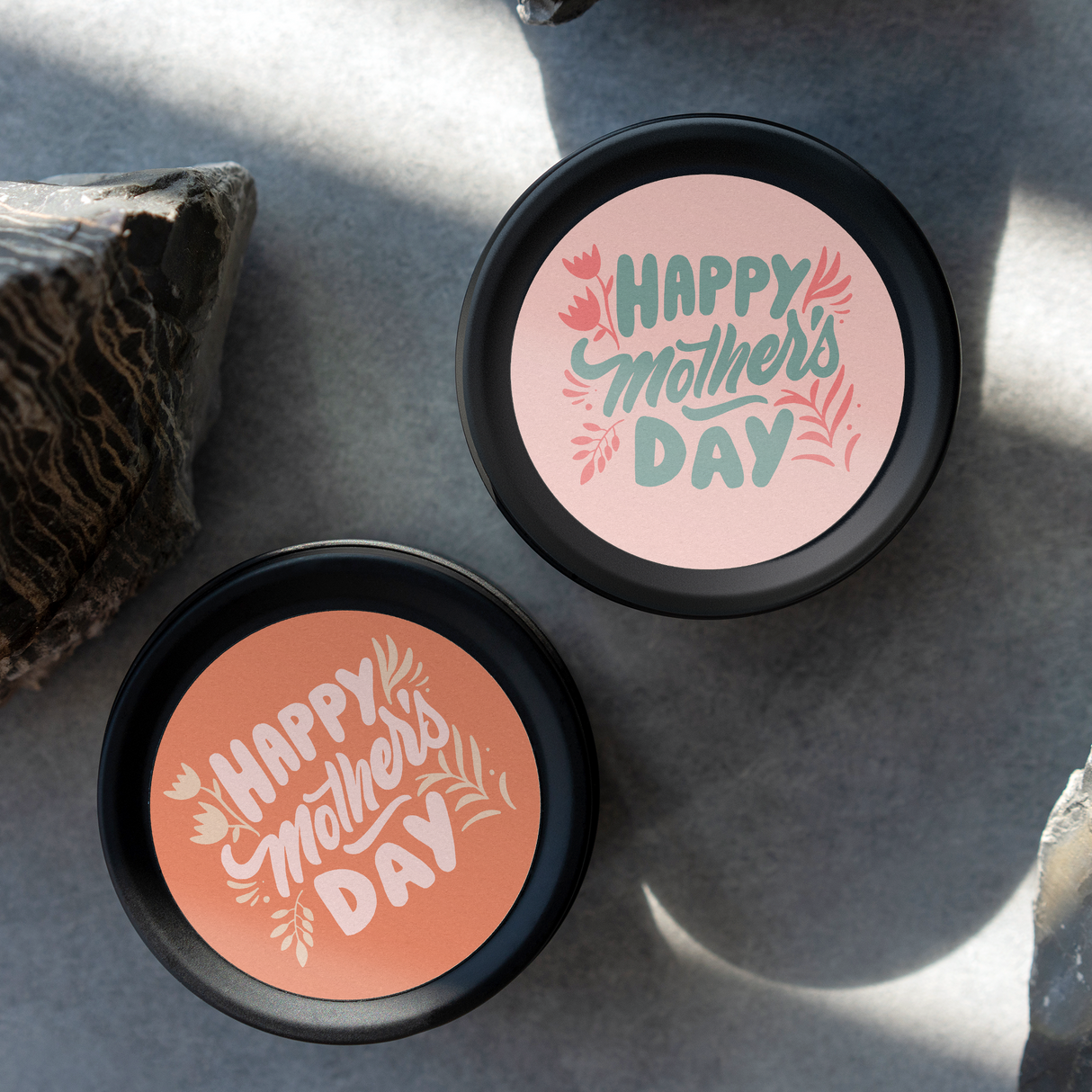 Mothers Day - Retro Collection - ROUND Design FIVE Vinyl Label Pack