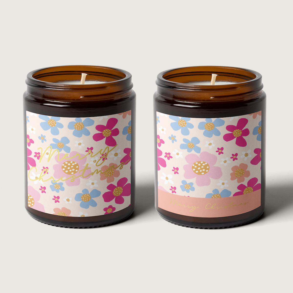 Jess Walker Christmas Vinyl Label Pack TWO (SQUARE) FOIL