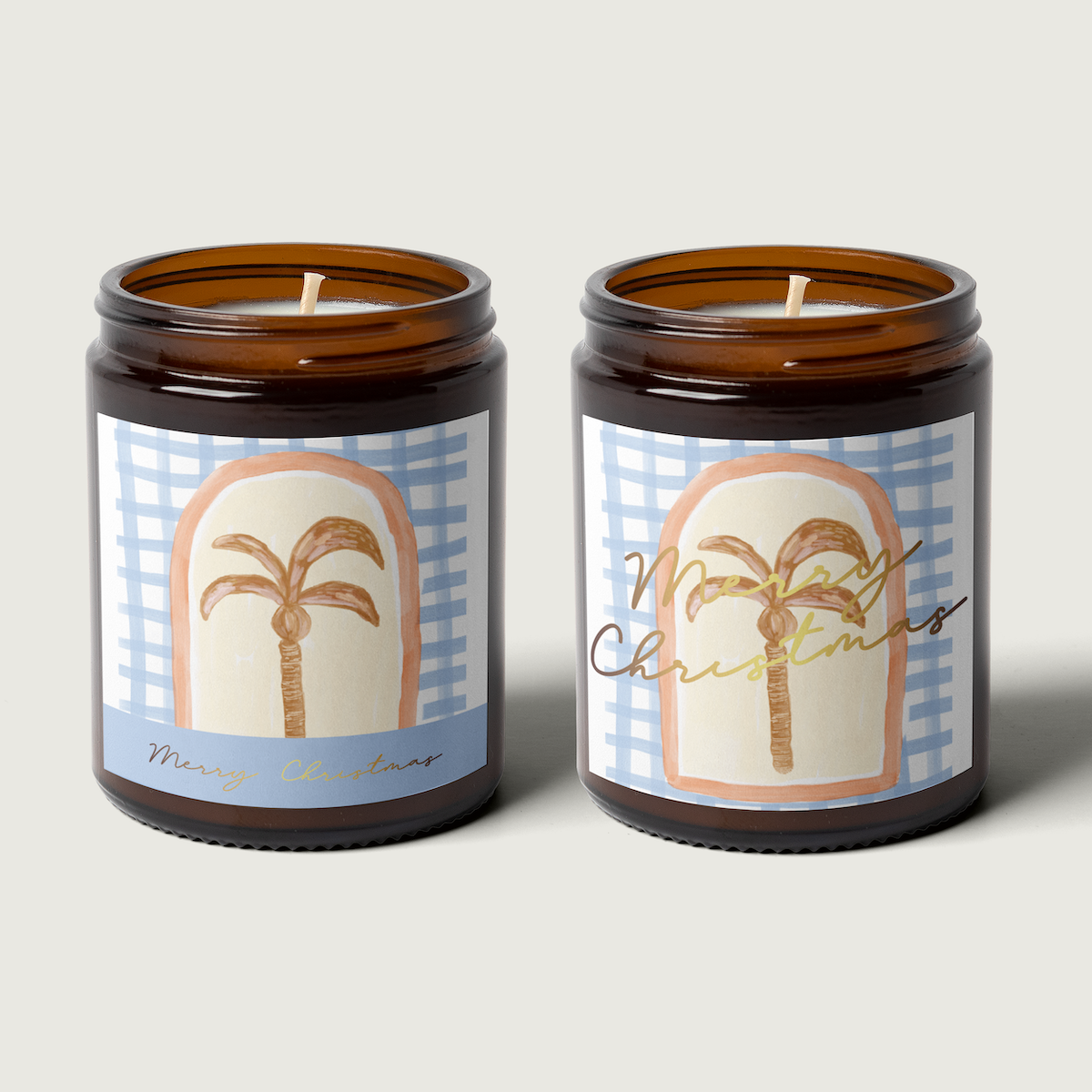 Jess Walker Christmas Vinyl Label Pack FIVE (SQUARE) FOIL