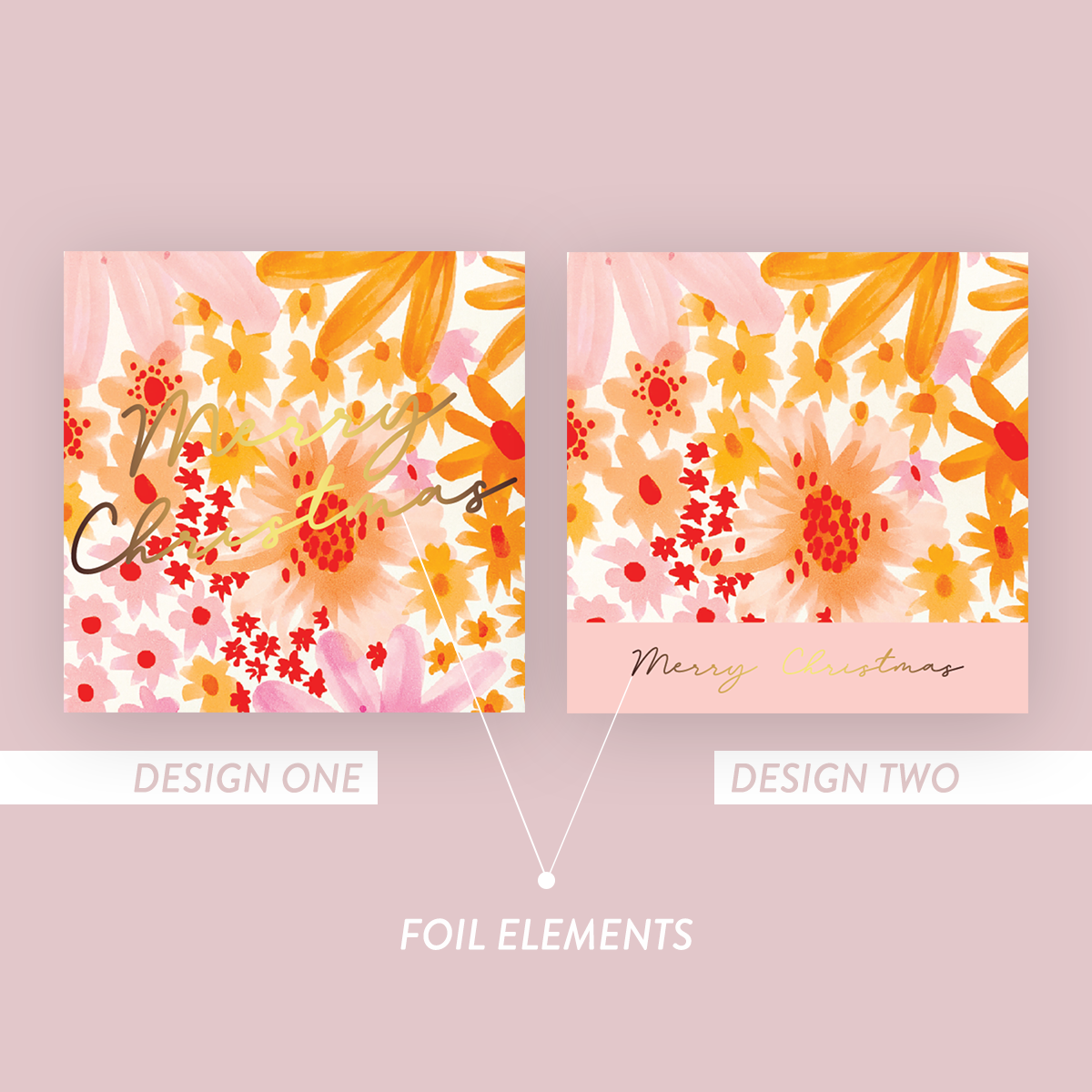 Jess Walker Christmas Vinyl Label Pack FOUR (SQUARE) FOIL