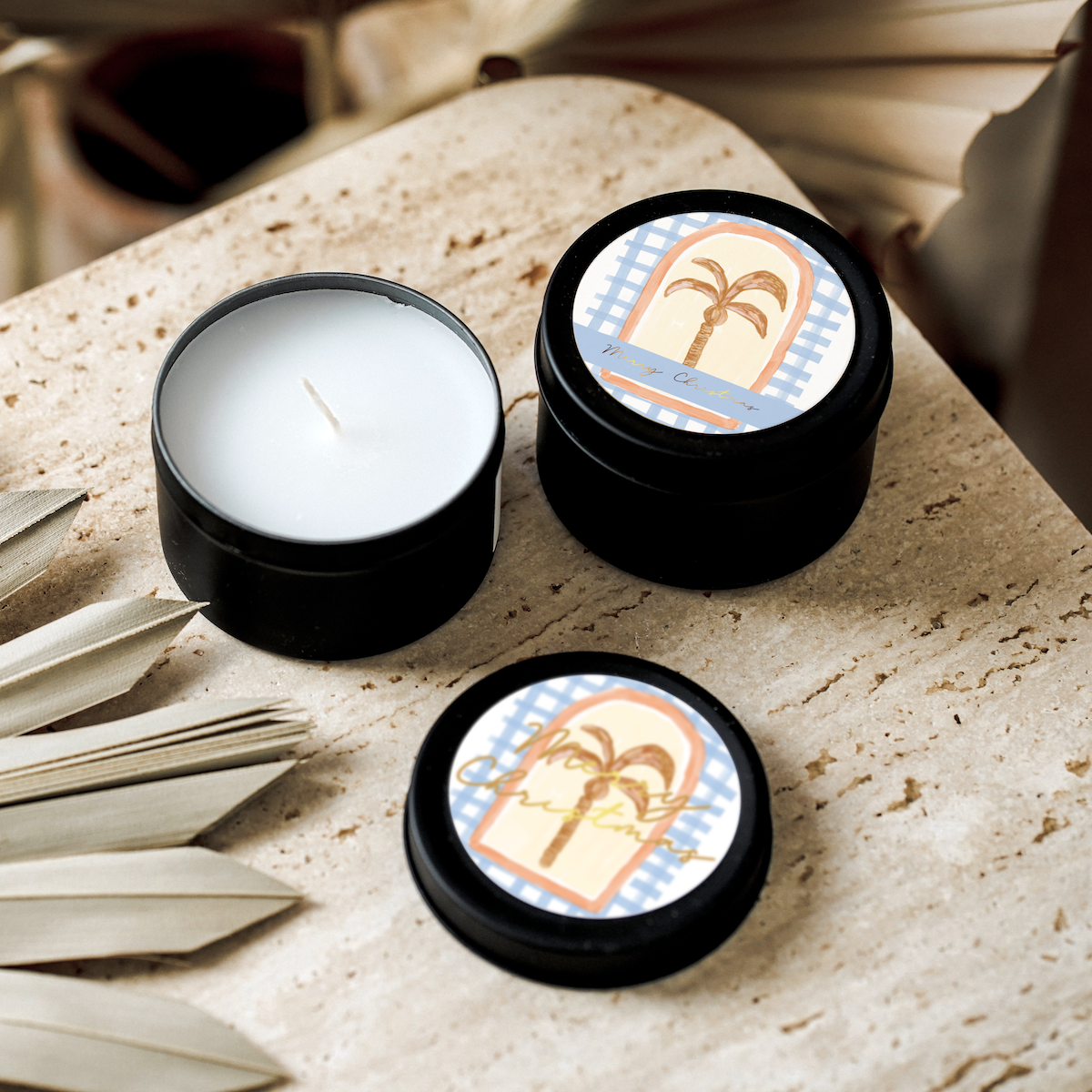 Jess Walker Christmas Vinyl Label Pack FIVE (ROUND) FOIL