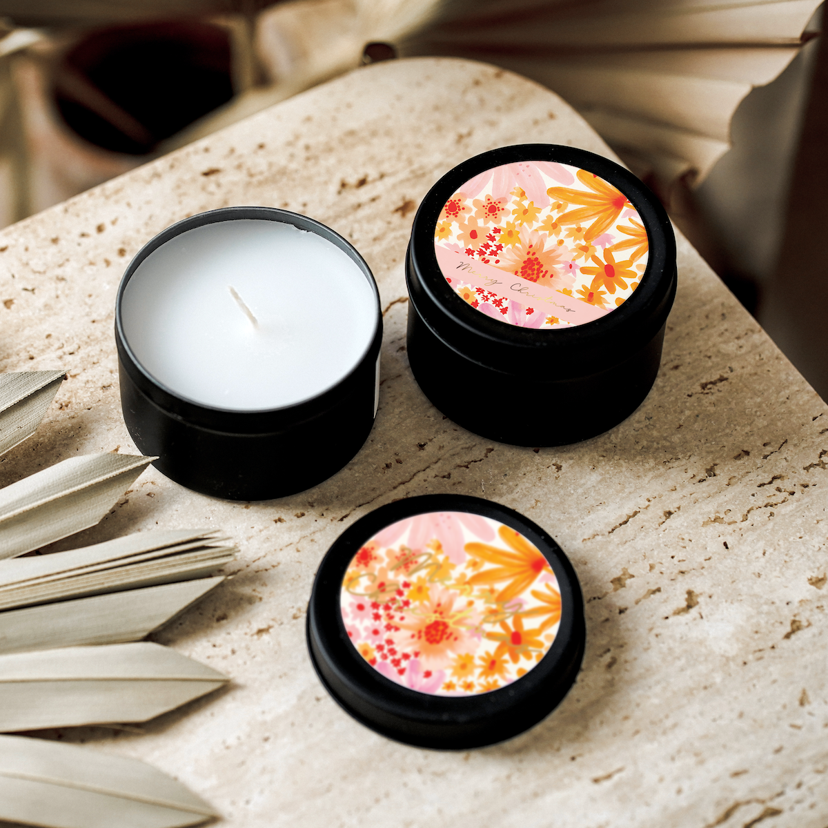 Jess Walker Christmas Vinyl Label Pack FOUR (ROUND) FOIL