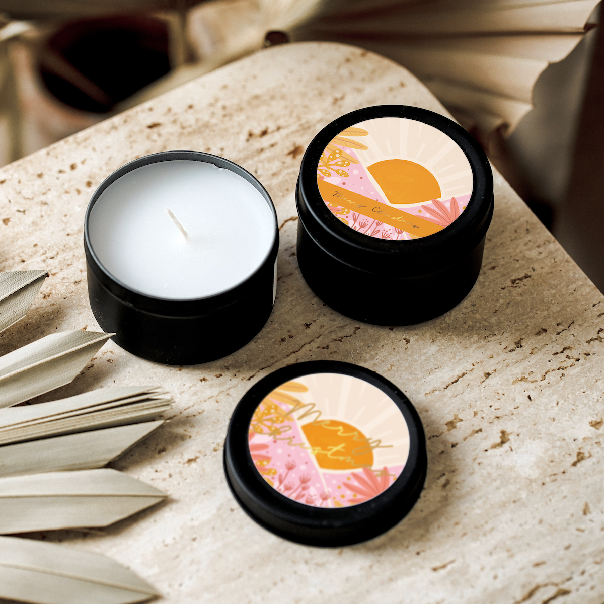 Jess Walker Christmas Vinyl Label Pack SIX (ROUND) FOIL