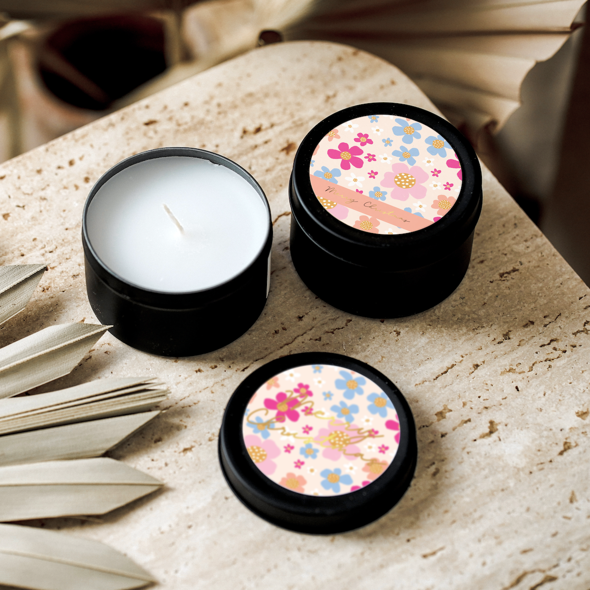 Jess Walker Christmas Vinyl Label Pack TWO (ROUND) FOIL