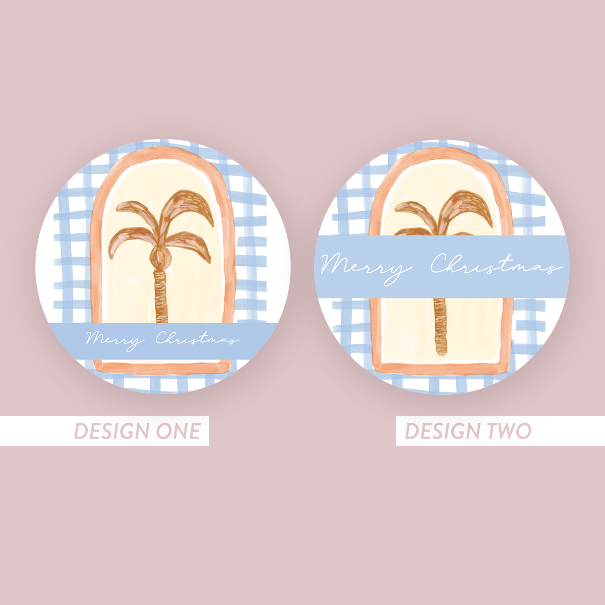 Jess Walker Christmas Vinyl Label Pack FIVE (ROUND) Gloss/Matte