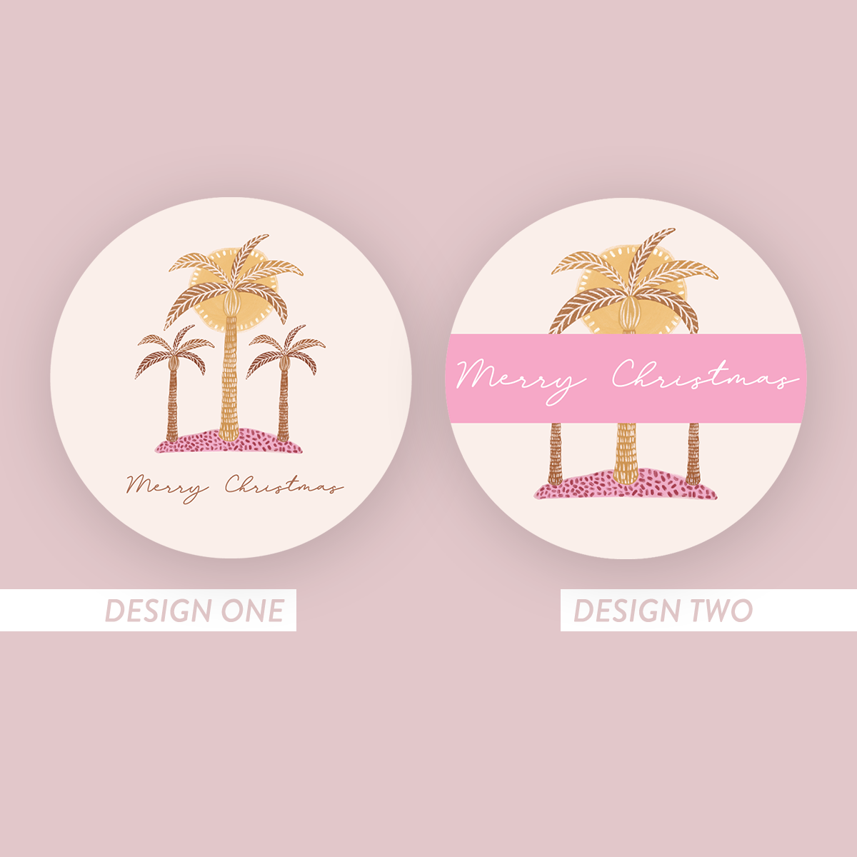 Jess Walker Christmas Vinyl Label Pack ONE (ROUND) Gloss/Matte