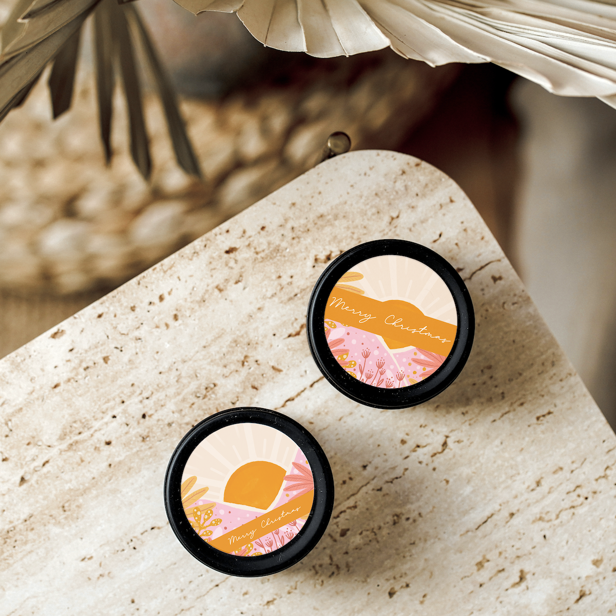 Jess Walker Christmas Vinyl Label Pack SIX (ROUND) Gloss/Matte