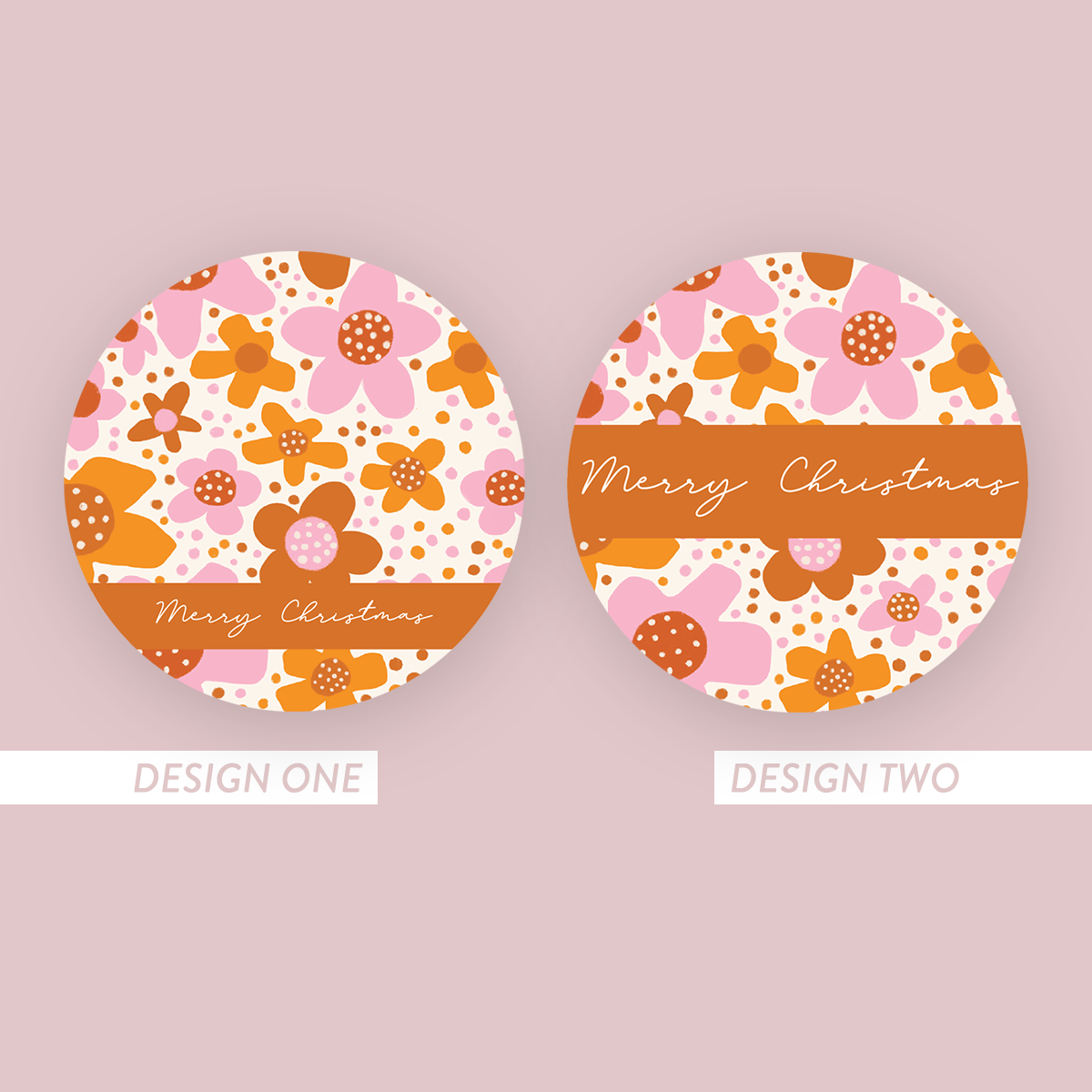 Jess Walker Christmas Vinyl Label Pack THREE (ROUND) Gloss/Matte