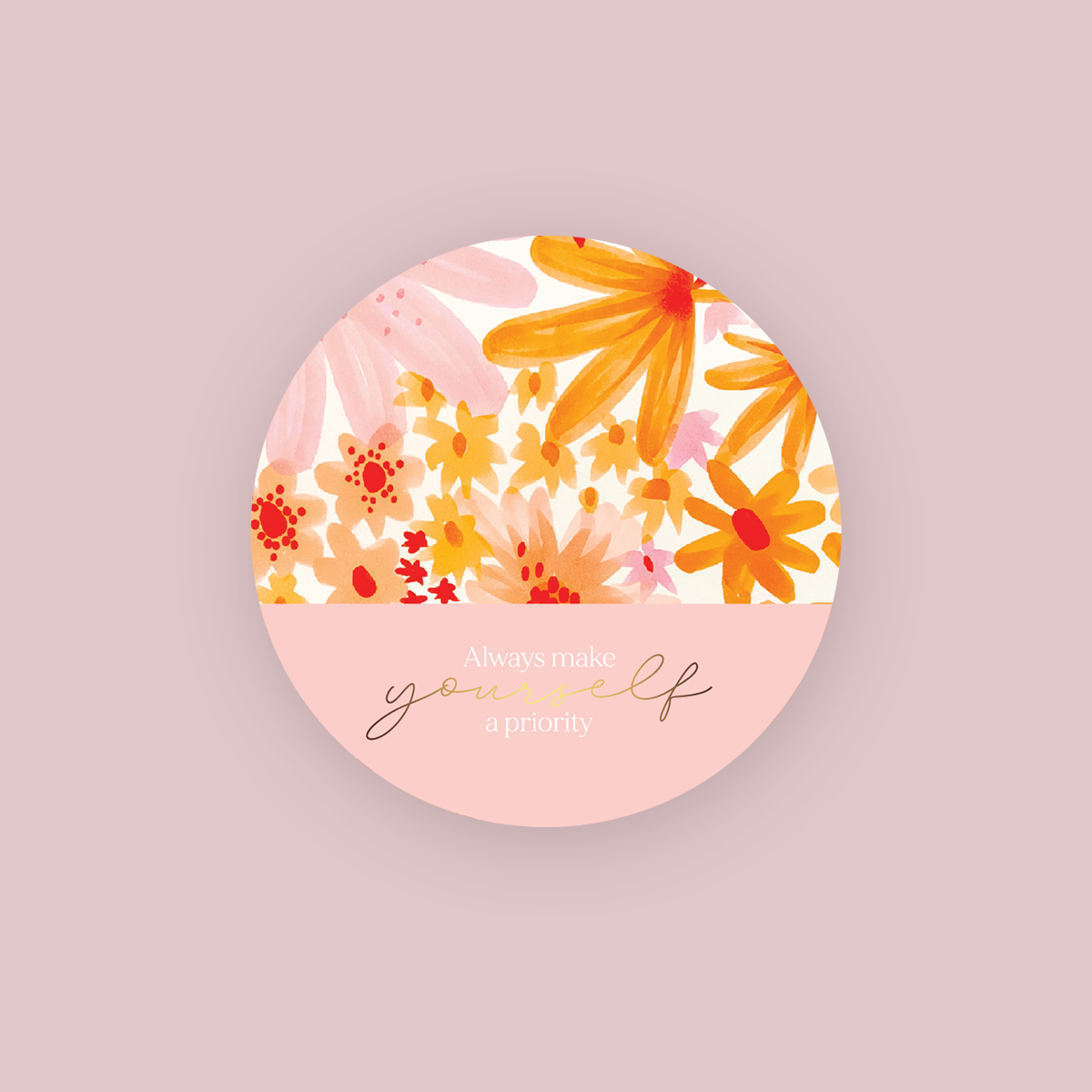 Jess Walker Affirmation Quote Vinyl Label Pack FOUR (ROUND) FOIL