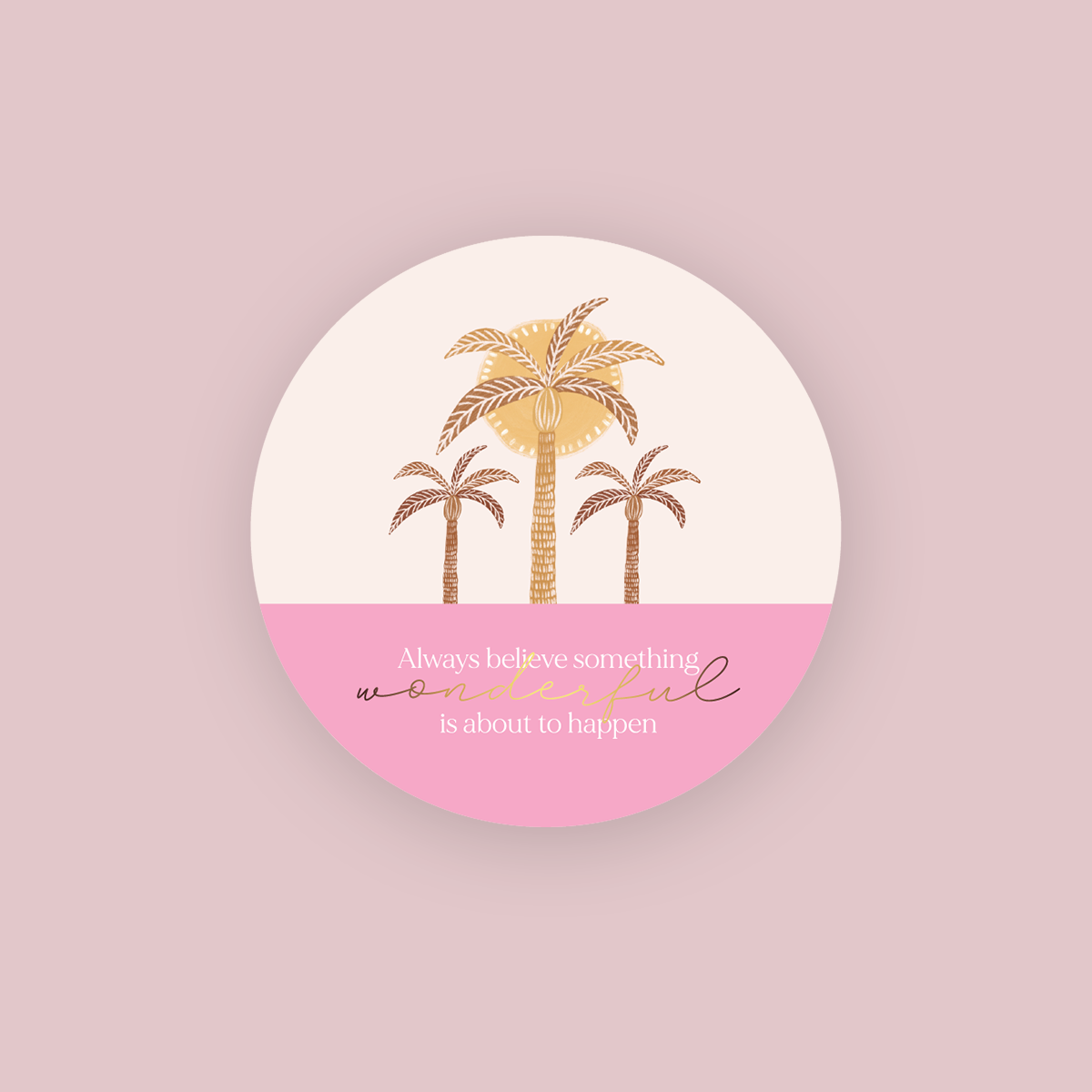 Jess Walker Affirmation Quote Vinyl Label Pack ONE (ROUND) FOIL