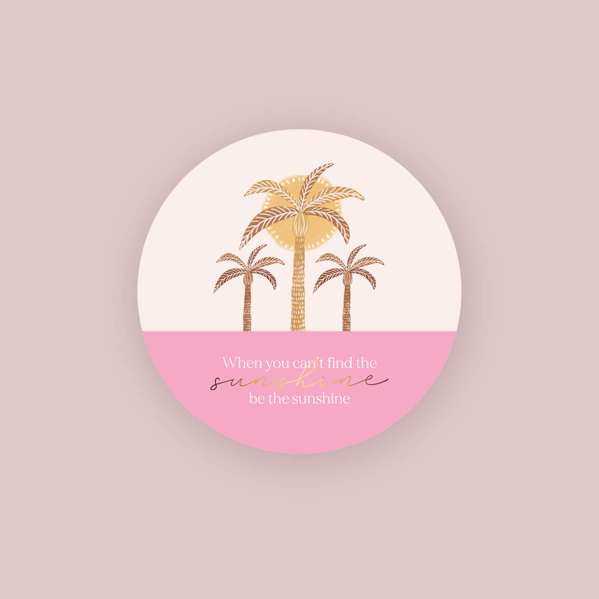 Jess Walker Affirmation Quote Vinyl Label Pack ONE (ROUND) FOIL