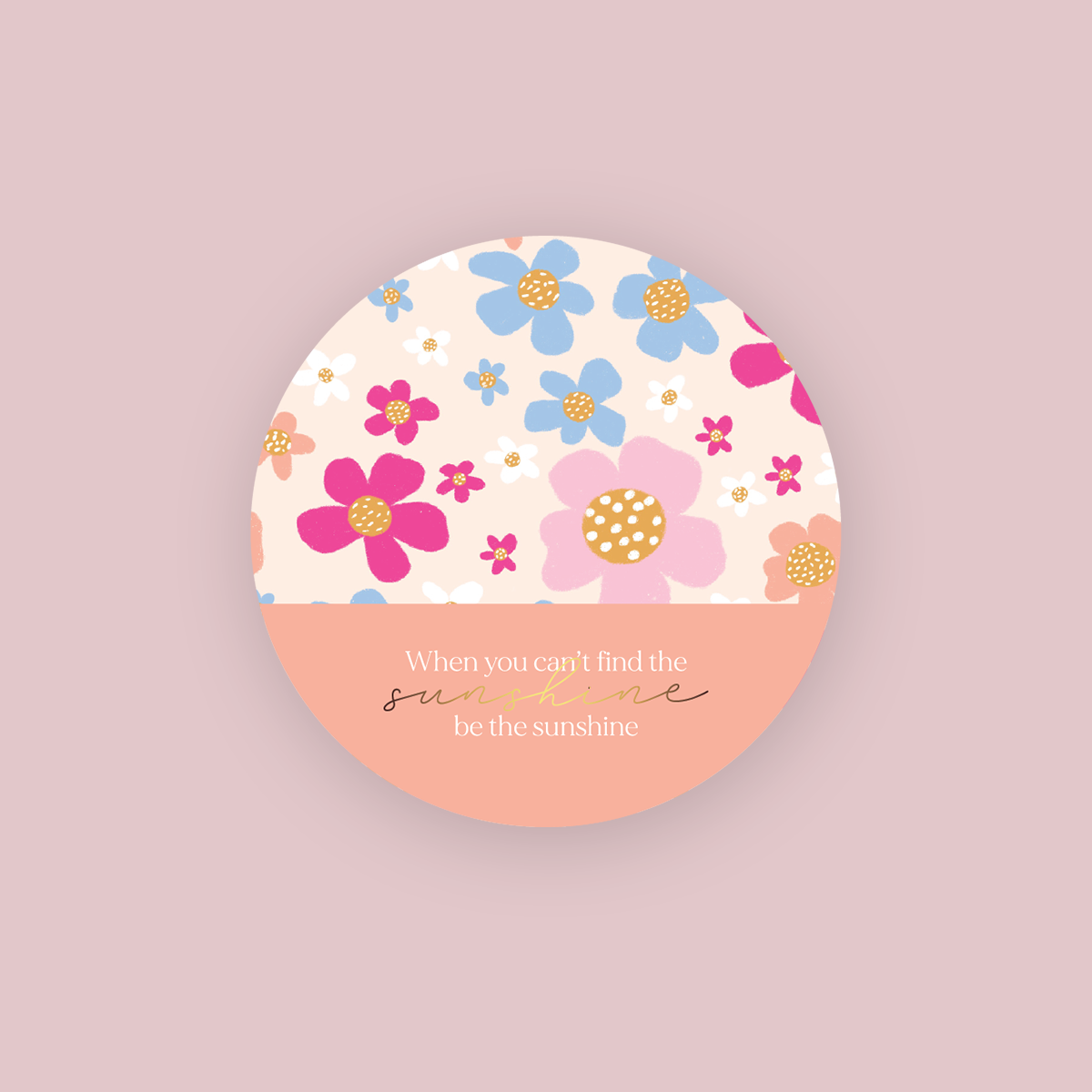 Jess Walker Affirmation Quote Vinyl Label Pack TWO (ROUND) FOIL