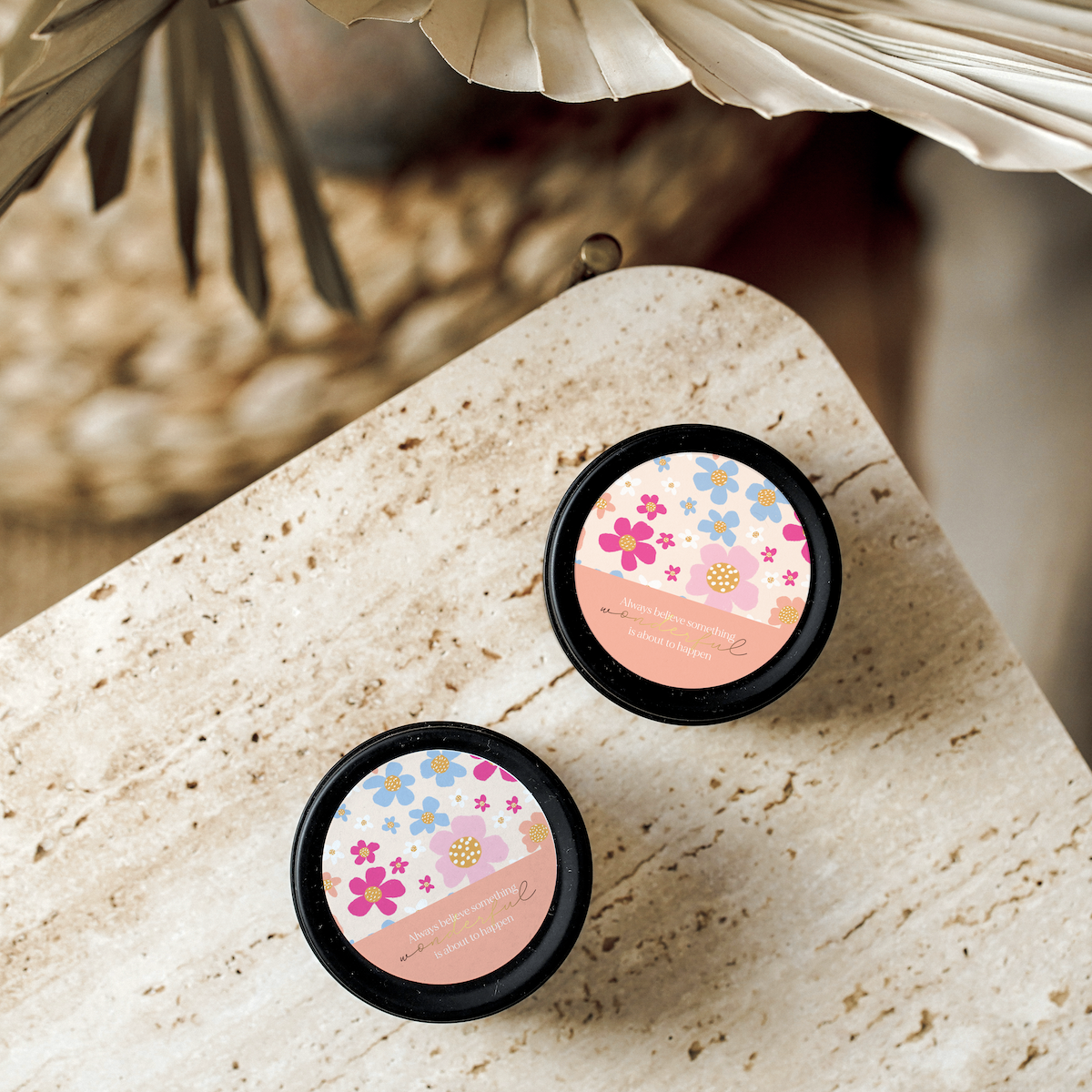 Jess Walker Affirmation Quote Vinyl Label Pack TWO (ROUND) FOIL